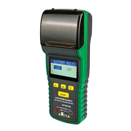 DUOYI DY2015C Termal Yazıcılı Otomotiv Akü Sistemi Test Cihazı 24V/12V