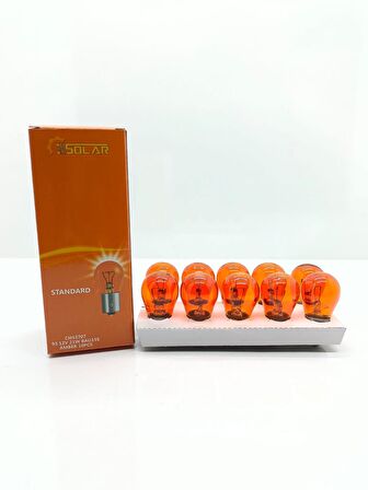 CMSOLAR 12v 93 21w Turuncu (Amber) Ampul 10'lu Paket