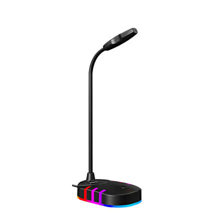 Masaüstü Mikrofon Oyuncu Mikrofonu Işıklı USB Giriş XMC-02