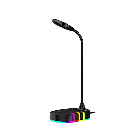 Masaüstü Mikrofon Oyuncu Mikrofonu Işıklı USB Giriş XMC-02