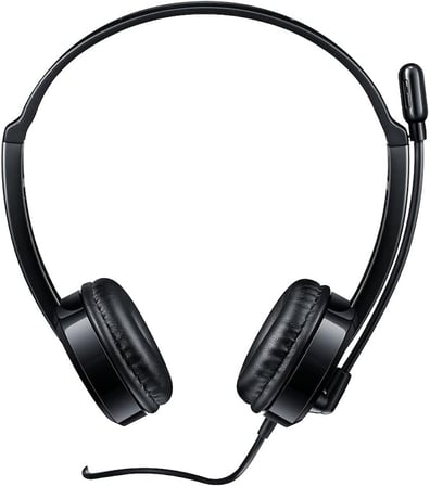 RAPOO H100 Kablolu Kulak Üstü Kulaklık - Mikrofonlu - 3.5mm - Siyah