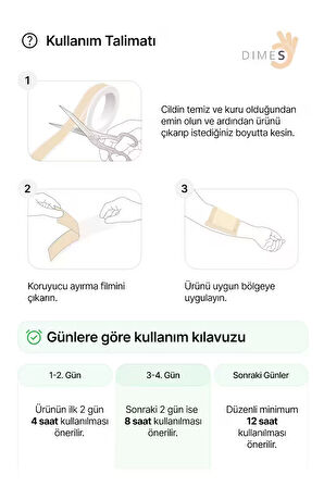 Silikon Bant Skar-Keloid-Yanık-Sezeryan-Estetik Ameliyat İzi Giderici 4 cm x 1,5 m