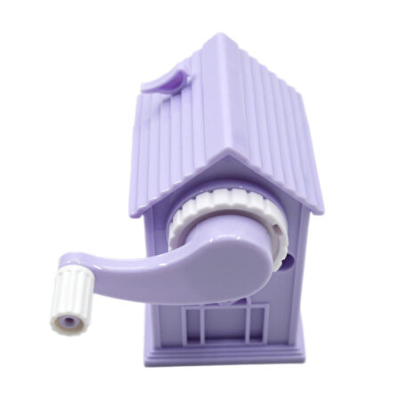 Bafix Dream Cabin Ev Şekilli Masaüstü Kollu Kalemtıraş Mor Panda 9605
