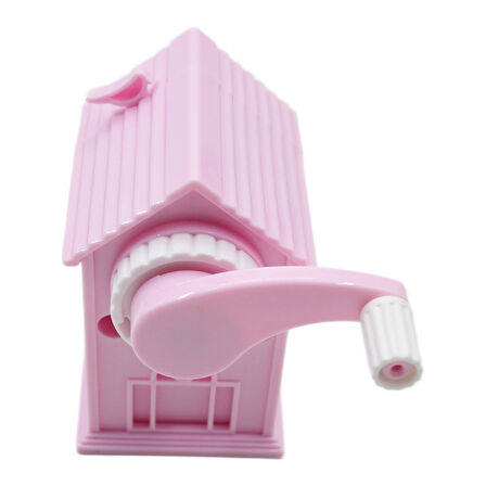 Bafix Dream Cabin Ev Şekilli Masaüstü Kollu Kalemtıraş Pembe Tavşan 9605