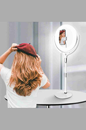 Fuchsia ZP06 Ayarlanabilir Açılı Bluetooth 4.2 Dokunmatik Kontrollü Tripodlu Selfie Işığı