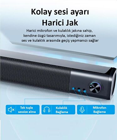 Hp WS10 Pro Kablolu Soundbar Multimedya Hoparlör Speaker 2x3w