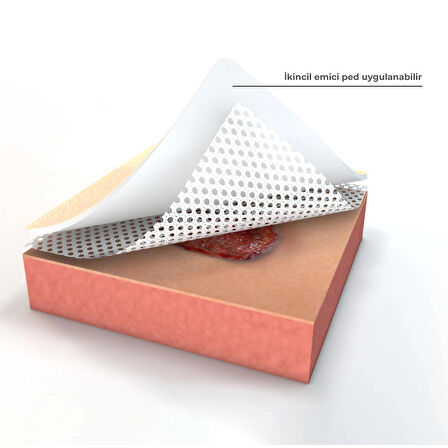 Silikon Köpük Yara Örtüsü 15x15cm, (Non-Border)Kesilebilir,Şekil Verilebilinir 15x15cm /1 Kutu (10Adet)