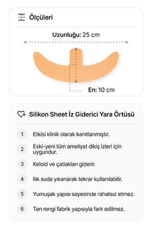 Meme Estetiği Sonrası İz Giderici Silikon Yara İzi Örtüsü – Yıkanabilir | Anchor Model | 2 Adet