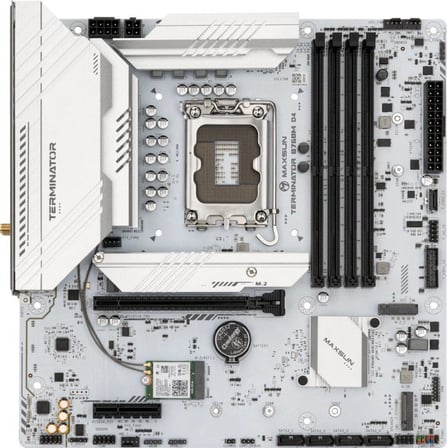 MAXSUN TERMINATOR B760M-D4-ICE 4400(OC) DP HDMI M.2 MATX BEYAZ DDR4 1700PIN ANAKART