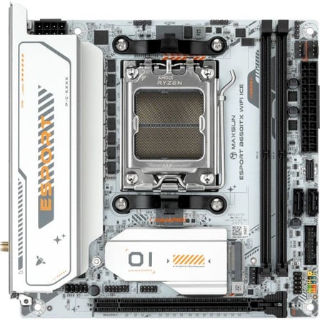 MAXSUN ESPORT B650ITX WIFI ICE 8000(OC) DP HDMI M.2 ITX BEYAZ DDR5 AM5 ANAKART