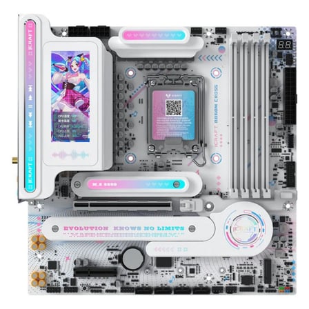 MAXSUN ICRAFT B860M CROSS PRO WIFI 9066(OC) DP HDMI M.2 MATX BEYAZ DDR5 1851PIN ANAKART