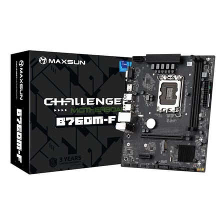 MAXSUN CHALLENGER B760M-F 4266(OC) VGA HDMI M.2 MATX DDR4 1700PIN ANAKART