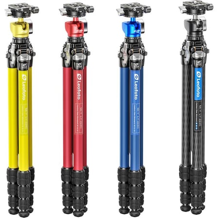 LY-224C+LH-25 Y Şekilli Orta Sütun Tasarımlı Tripod Kırmızı