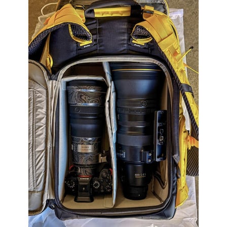 Leofoto All-in-One Travel & Outdoor Camera Backpack with Medium Insert (Yellow, 35L)