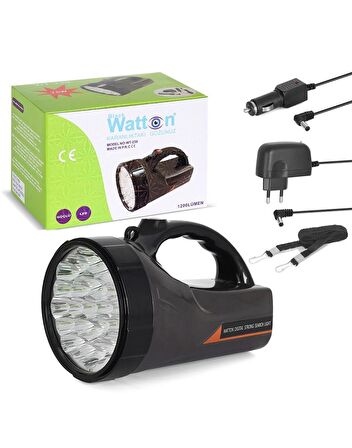Watton Wt-239 Şarjlı 7000mAh El Feneri 25Led 1200 Lümen 75w Avcı Balıkçı Feneri