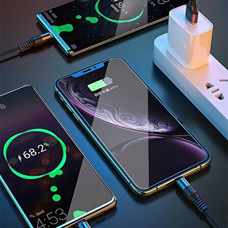 WEKOME 3WDC-125 in1 Type-C+İPhone+Micro Usb Şarj Kablsu 1.20CM KIRMIZI