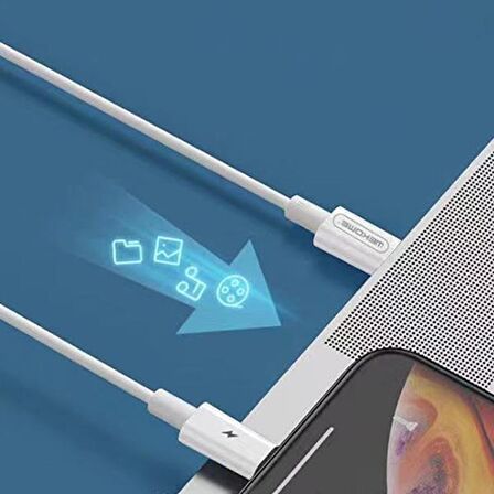 Wekome WK WDC-108 TYPE-C TO iPhone PD 20W Hızlı Şarj Kablosu 1.2M BEYAZ