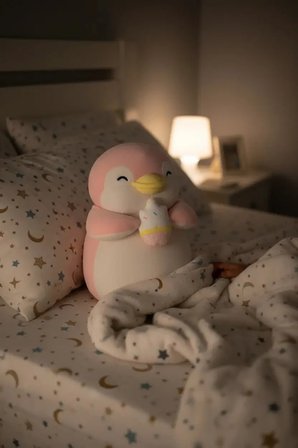 Miniso Lisanslı Penguen Peluş Oyuncak Pastel Tonlar – Yumuşak Uyku Arkadaşı 25 Cm