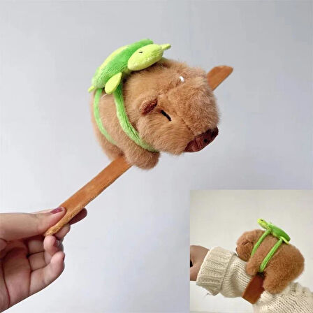 Sevimli Oturan Kapibara Capybara Bileklik Dekoratif Araba Aksesuarı Peluş Oyuncak 17 CM                                            