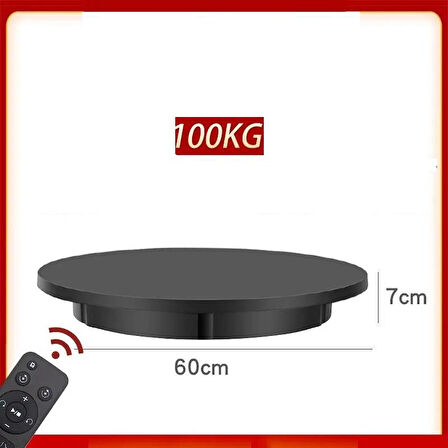 Katalog Fotoğraf Video ve Stüdyo Çekimi için Kumandalı Şarjlı Dönen Stand 100 KG