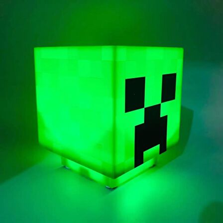 Minecraft Creeper Taşınabilir Şarjlı Pilli Müzikli Gece Lambası