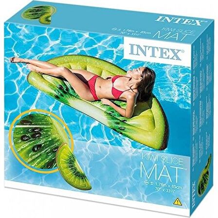 Intex Şişme Kivi Dilimi Deniz Yatağı Ada 178x85 Cm