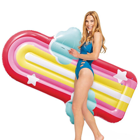 Intex Gökkuşağı Desenli Bulutlu Yatak 175cm -58729