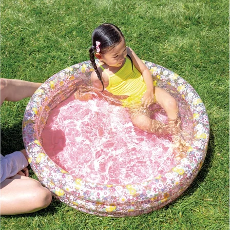 Intex 3 Boğumlu Çiçek Desenli Bebek Havuzu 86x25cm