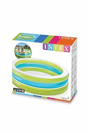 Intex Vardem Şişme Havuz 3 Boğumlu Şeffaf 203x51 cm Yeşil/Beyaz