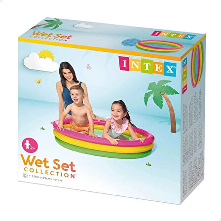 Wet Set Collection Şişme Taban 3 boğumlu 86x25 cm Çocuk Bebek Havuzu