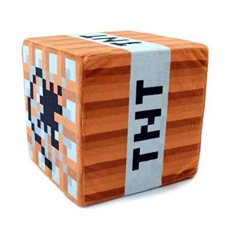 Minecraft TNT Dekoratif Küp Yastık Minder Peluş Oyuncak 10CM