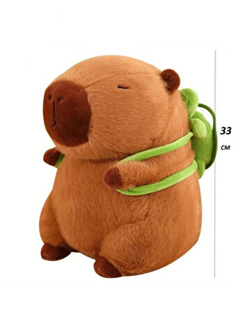 Sevimli Kapibara Sırt Çantalı İthal Oyuncak Peluş 33 CM