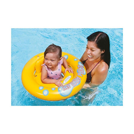 Bebek Flatörü Sarı Şişme Bebek Simidi Ayak Delikli Koltuk 70 cm 11 kg Wet Set Collection 56585