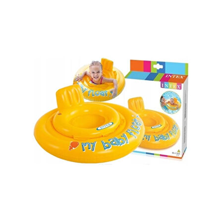 Bebek Flatörü Sarı Şişme Bebek Simidi Ayak Delikli Koltuk 70 cm 11 kg Wet Set Collection 56585
