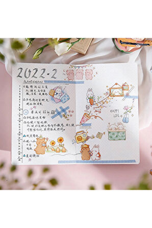 Mountain Party Temalı 40 Adet Sticker Seti • Bullet Journal (GGK-DE130)