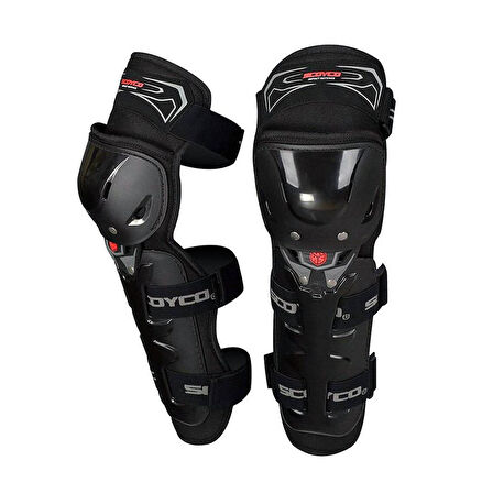 SCOYCO KORUMALI DARBE EMİCİ SİYAH RENK MOTOSİKLET DİZLİK