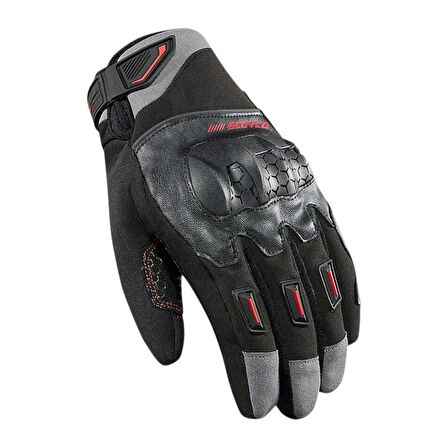 SCOYCO MC192WP SİYAH KIRMIZI KIŞLIK MOTOSİKLET ELDİVENİ