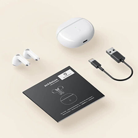 Soundpeats Air3 Deluxe TWS Beyaz Kulak İçi Bluetooth Kulaklık Teşhir
