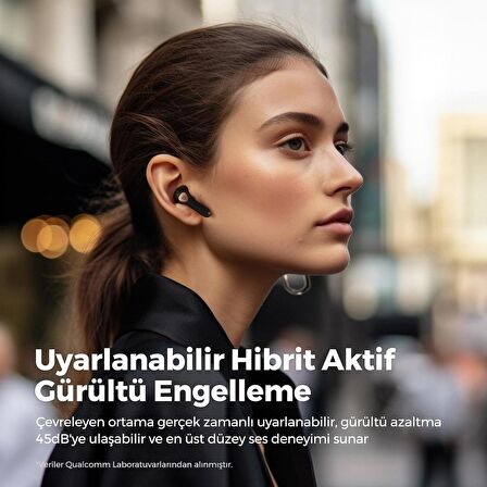 Soundpeats Air4 Kablosuz Kulaklık Uyarlanabilir Aktif Gürültü Engelleme, Bluetooth 5.3 Kulaklık, Qualcomm QCC3070 Aptx Kayıpsız, Yapay Zeka ile Geliştirilmiş Arama Için 6 Mikrofon, 26 Saat Pil Ömrü