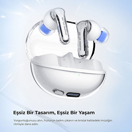 Soundpeats Clear ENC TWS Bluetooth 5.3 Kulak içi Kablosuz Kulaklık Beyaz