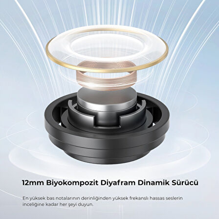 Soundpeats Clear ENC TWS Bluetooth 5.3 Kulak içi Kablosuz Kulaklık Siyah