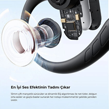 Soundpeats Breezy TWS Bluetooth 5.4 Kablosuz Kulaklık - Kulakdışı Sporcu Kulaklığı - Çift Cihaz Destekli (Resmi Distribütör Garantili)