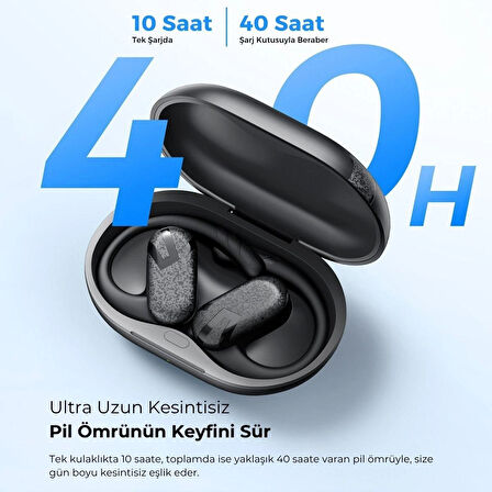 Soundpeats Breezy TWS Bluetooth 5.4 Kablosuz Kulaklık - Kulakdışı Sporcu Kulaklığı - Çift Cihaz Destekli (Resmi Distribütör Garantili)