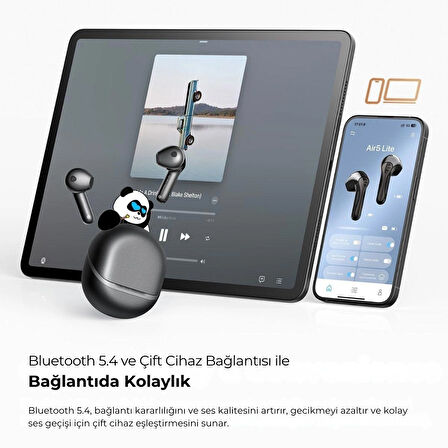 Soundpeats Air 5 Lite TWS Bluetooth 5.4 Kablosuz Kulaklık - Hi-Res LDAC (Resmi Distribütör Garantili)