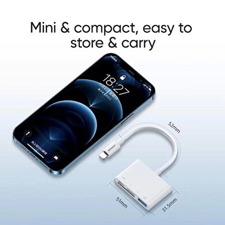 Joyroom S-H142 Lightning - USB OTG Kart Okuyucu 4 in 1