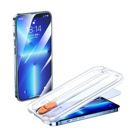 Joyroom İphone 13 Pro Max Şeffaf Kurulum Aparatlı Cam Ekran Koruyucu
