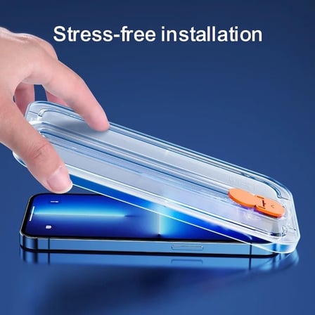 Joyroom İphone 13 Pro Max Şeffaf Kurulum Aparatlı Cam Ekran Koruyucu