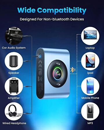 Joyroom JR-CB1 Bluetooth 5.3 3IN1 Bluetooth Araç Adaptörü
