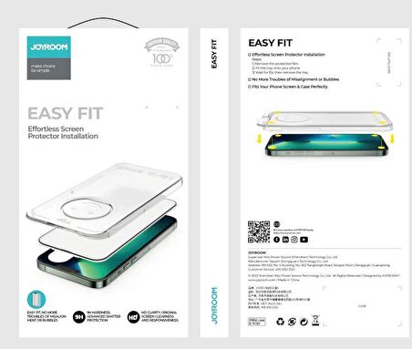 Joyroom İphone 13- 13 Pro  2 Adet Hd Kurulum Aparatlı Cam Ekran Koruyucu