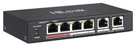 Hilook NS-0106P-35 4 Port PoE, 60W, +2 Port Megabit Uplink Switch